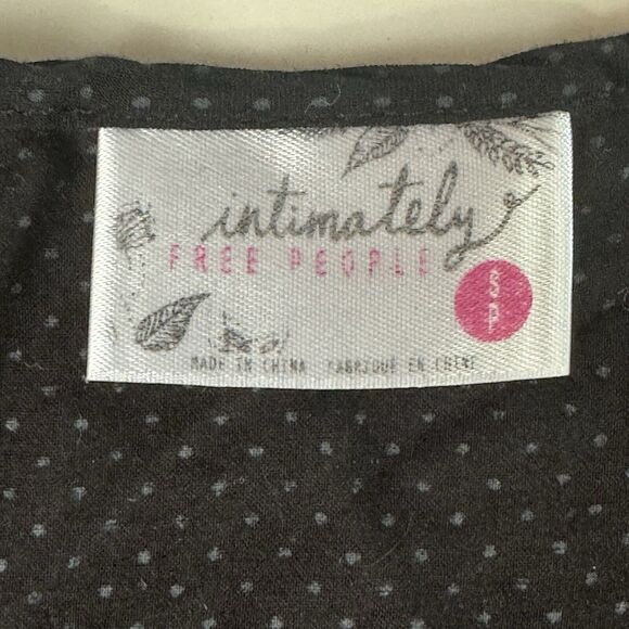 Free People Top Women's Black Polka Dot Sheer Intimately Tank Size Small - Picture 3 of 10